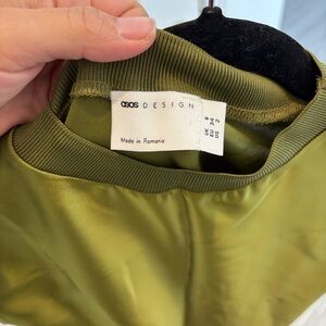 ASOS Design Satin column dress Olive